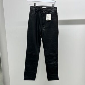 Sandro Black Lamb Leather Pants